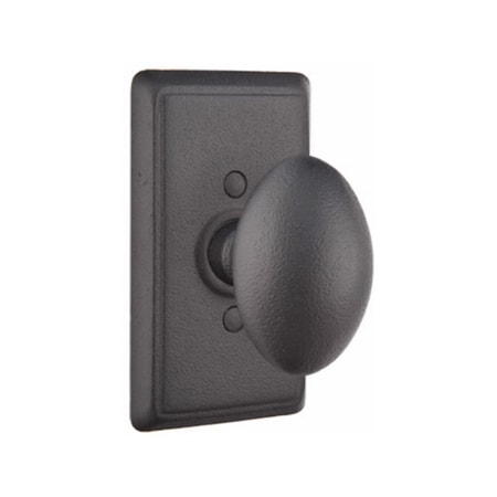 Emtek Emtek 7203SVFBS Savannah Knob Privacy Style No 3 Rose for 1-3/8 to 2 Door Flat Black Steel Finish 7203SVFBS